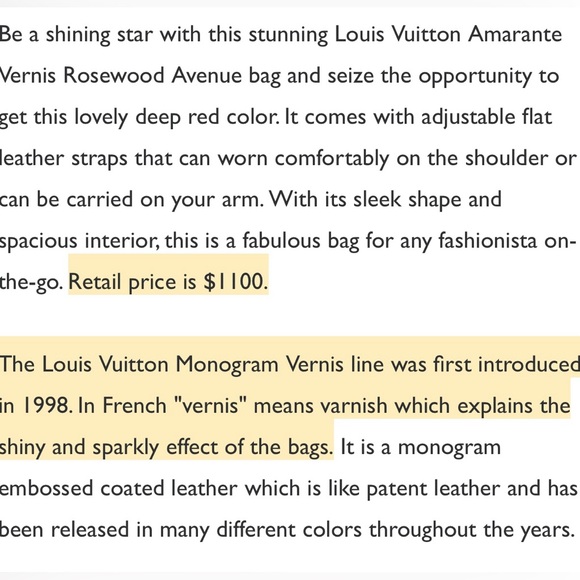 Louis Vuitton Rosewood Avenue Vernis shoulder bag in Stunning Amarante - Picture 16 of 16